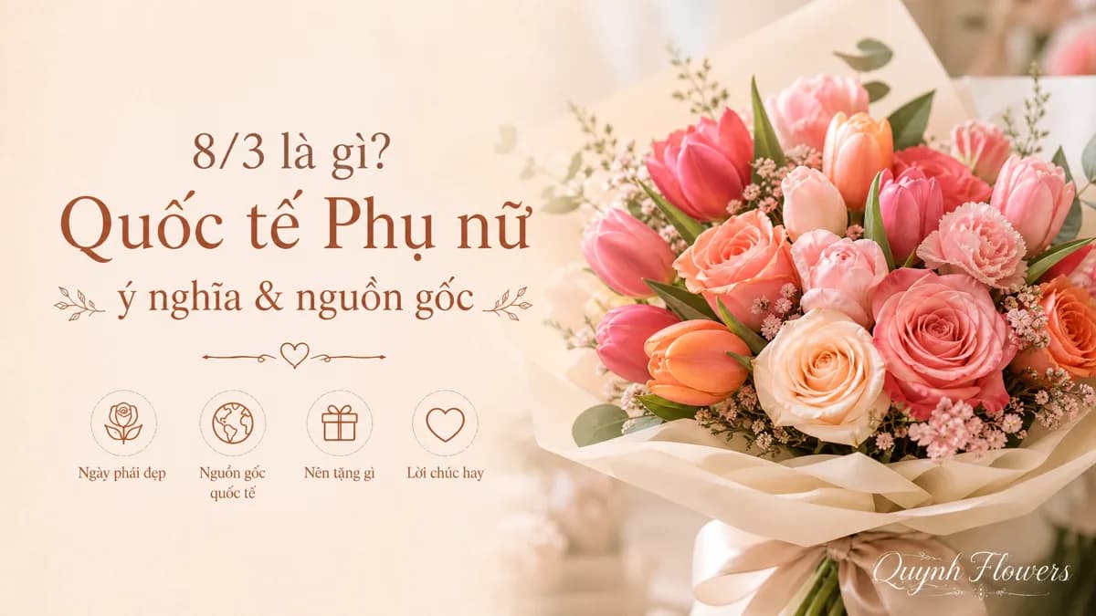 Bó hoa sáp tulip tươi tặng Ngày Quốc tế Phụ nữ 8/3