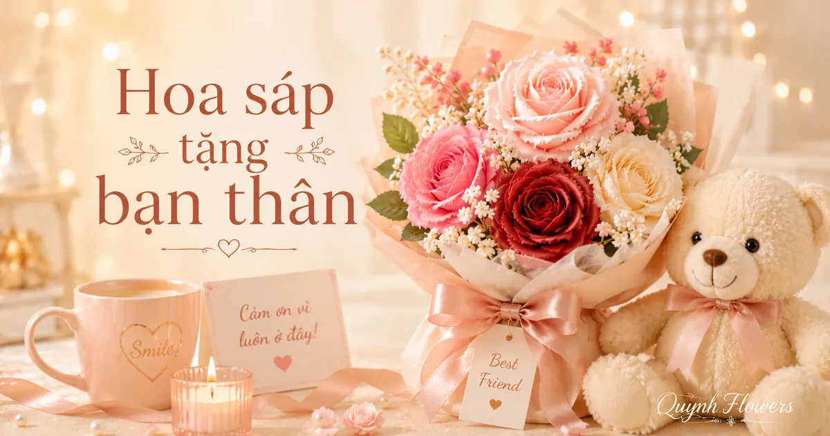 Hoa sáp dễ thương làm quà tặng bạn thân