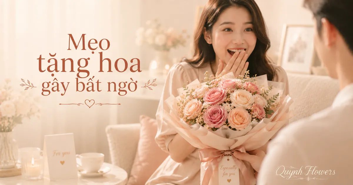 Khoảnh khắc bất ngờ khi nhận bó hoa sáp
