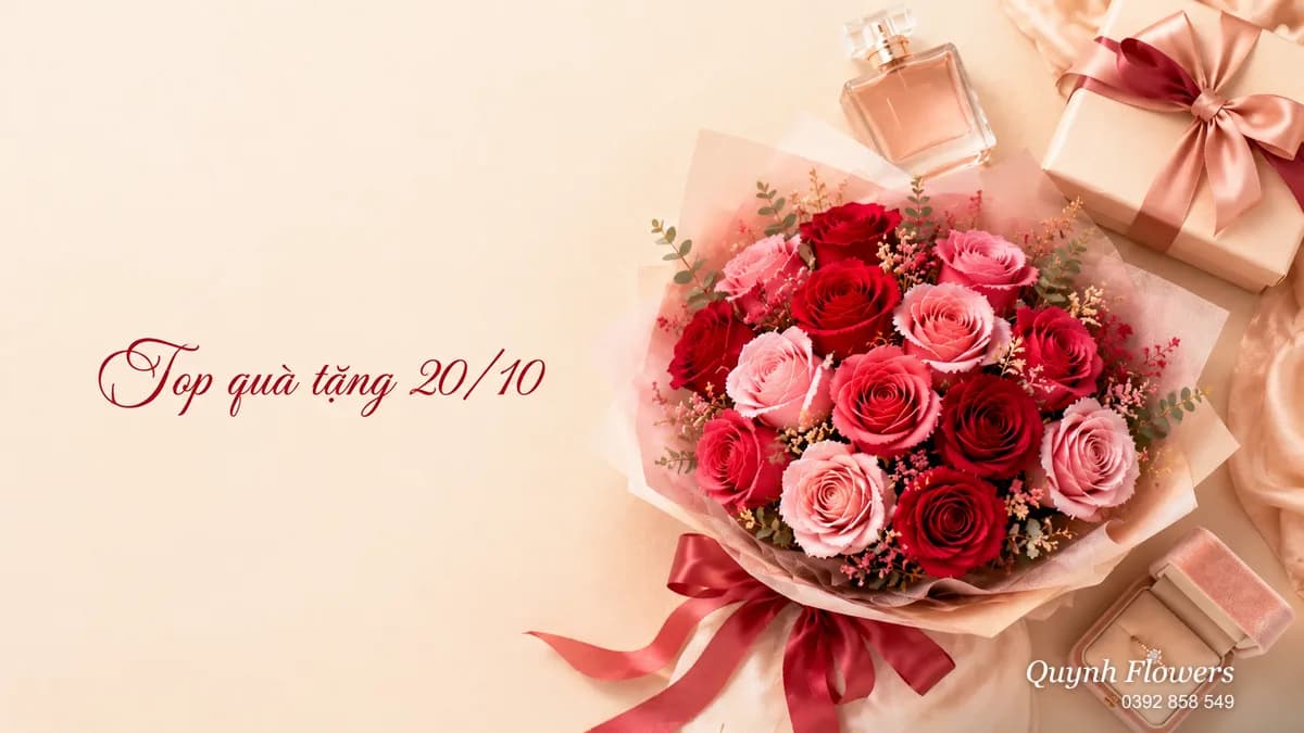 Các món quà tặng 20/10 với bó hoa sáp nổi bật
