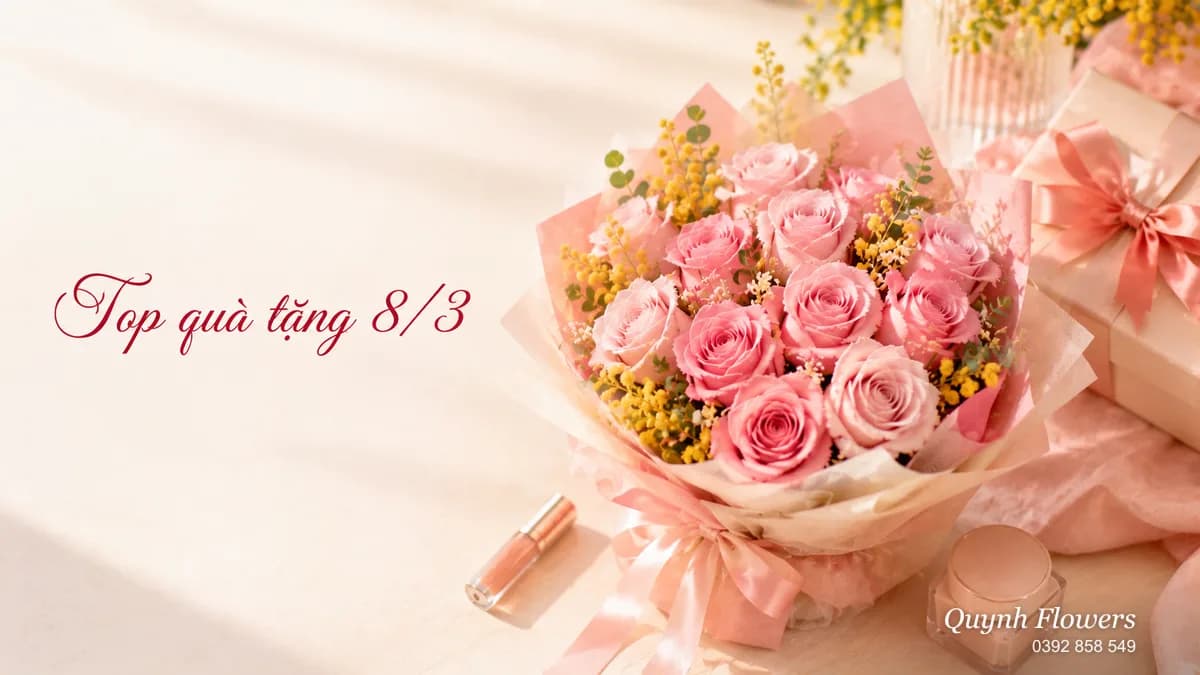 Các món quà tặng 8/3 với hoa sáp và mimosa vàng