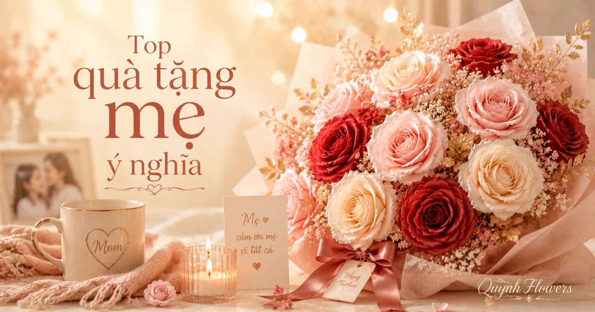 Hoa sáp ấm áp làm quà tặng mẹ